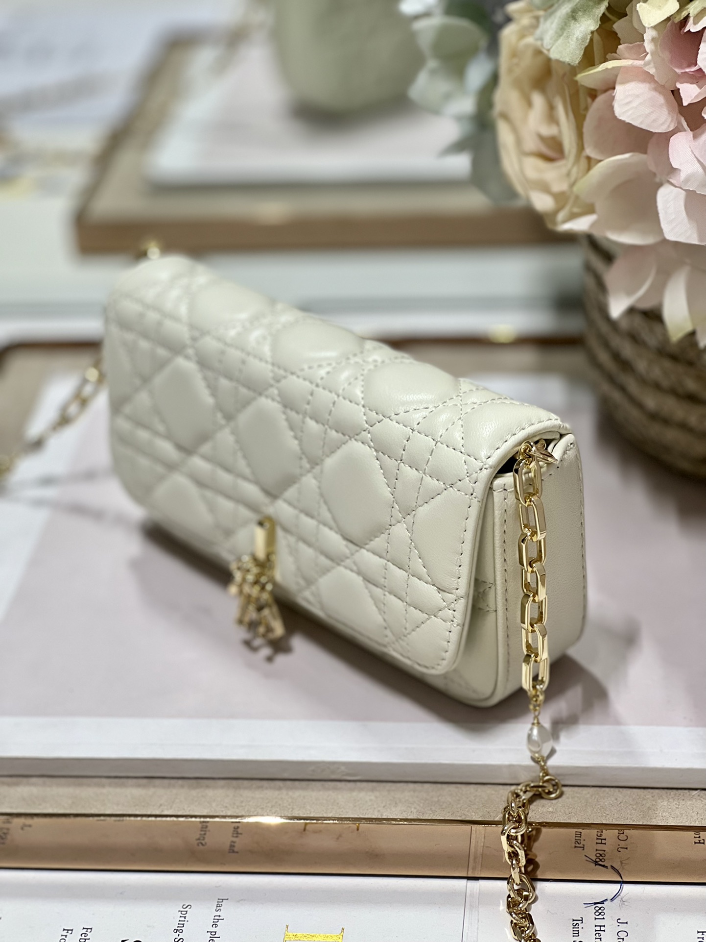 Christian Dior Mini Miss Dior Bag White/ Black/ Blue/ Light Purple For Women 7 in/18.cm