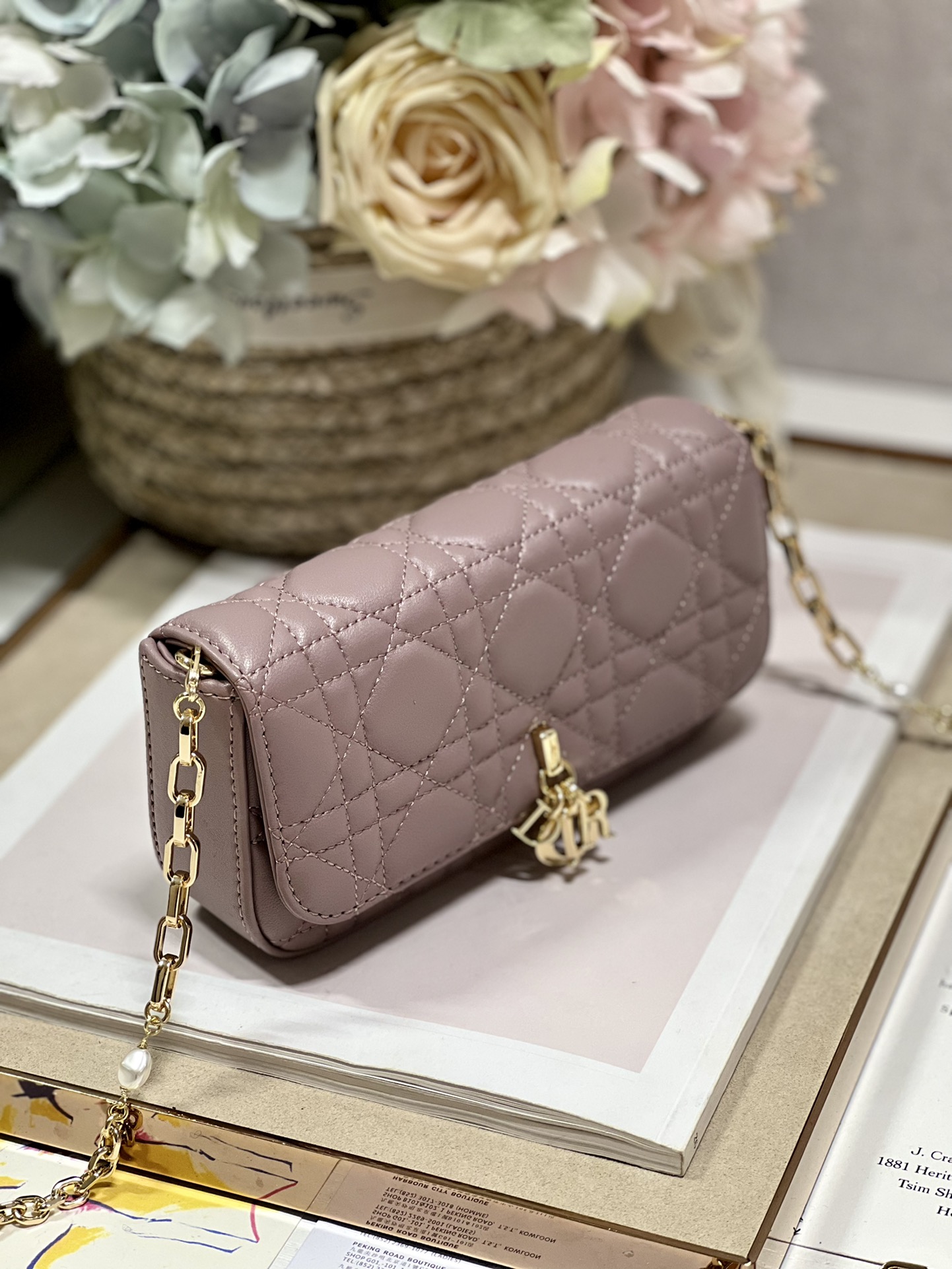 Christian Dior Mini Miss Dior Bag White/ Black/ Blue/ Light Purple For Women 7 in/18.cm
