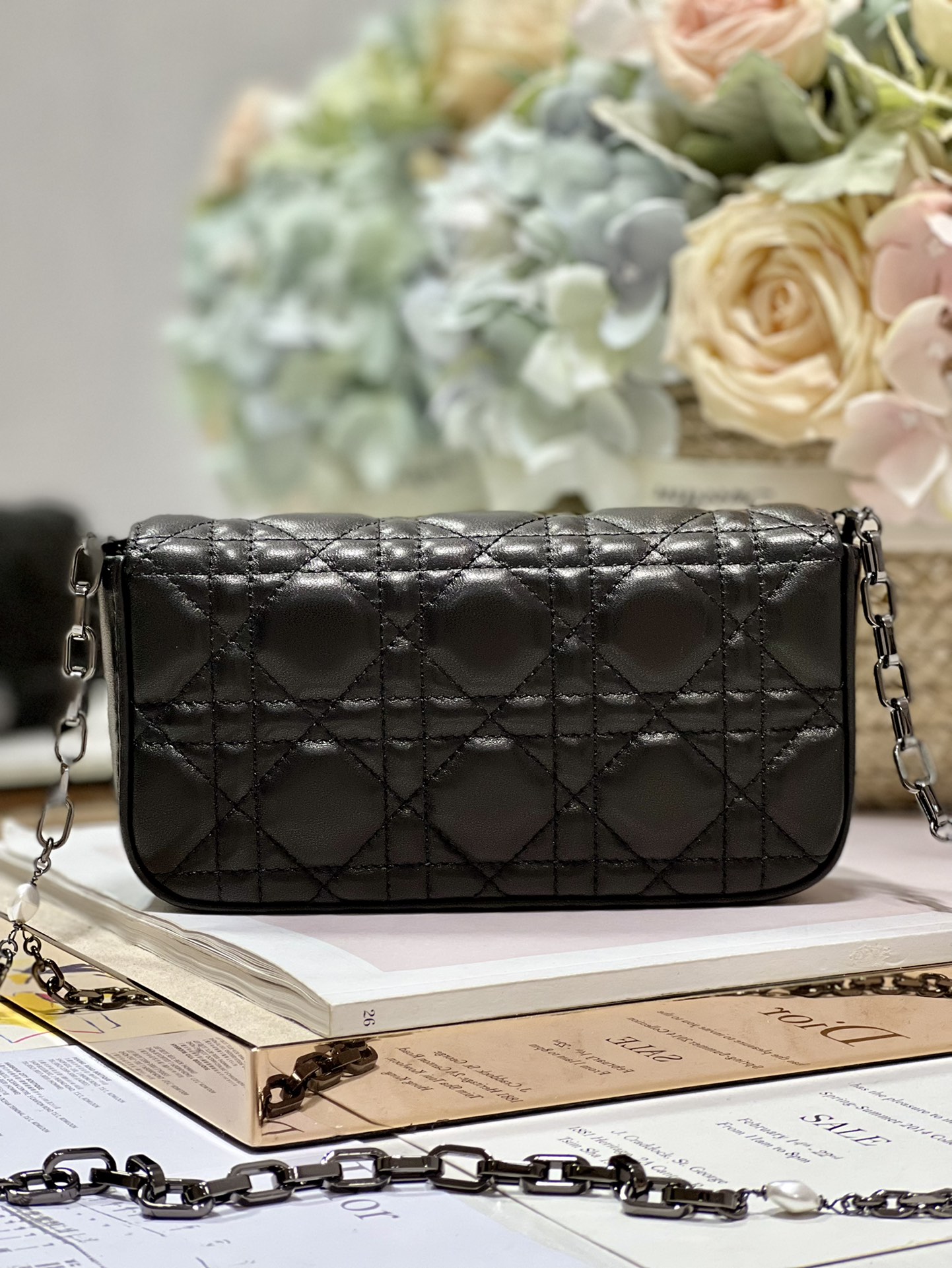 Christian Dior Mini Miss Dior Bag White/ Black For Women 7 in/ 18.5cm