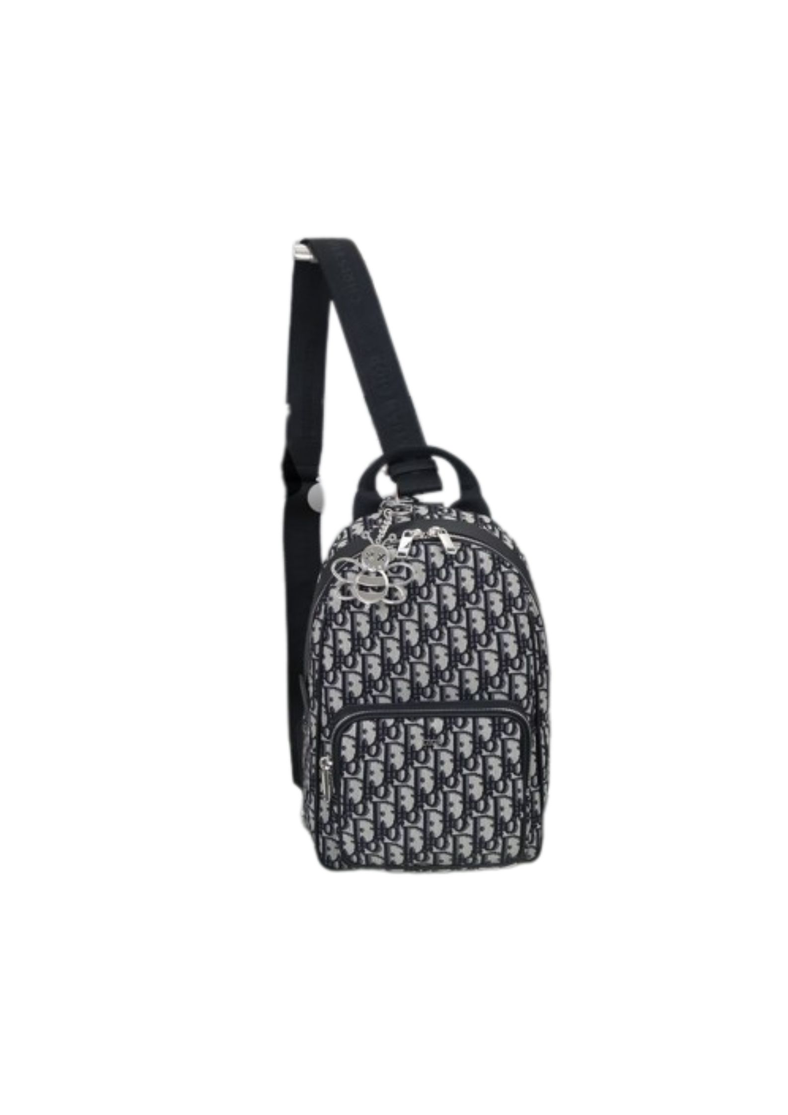 Christian Dior Mini Rider Sling Bag Black And White For Men 12.5 in/32 cm