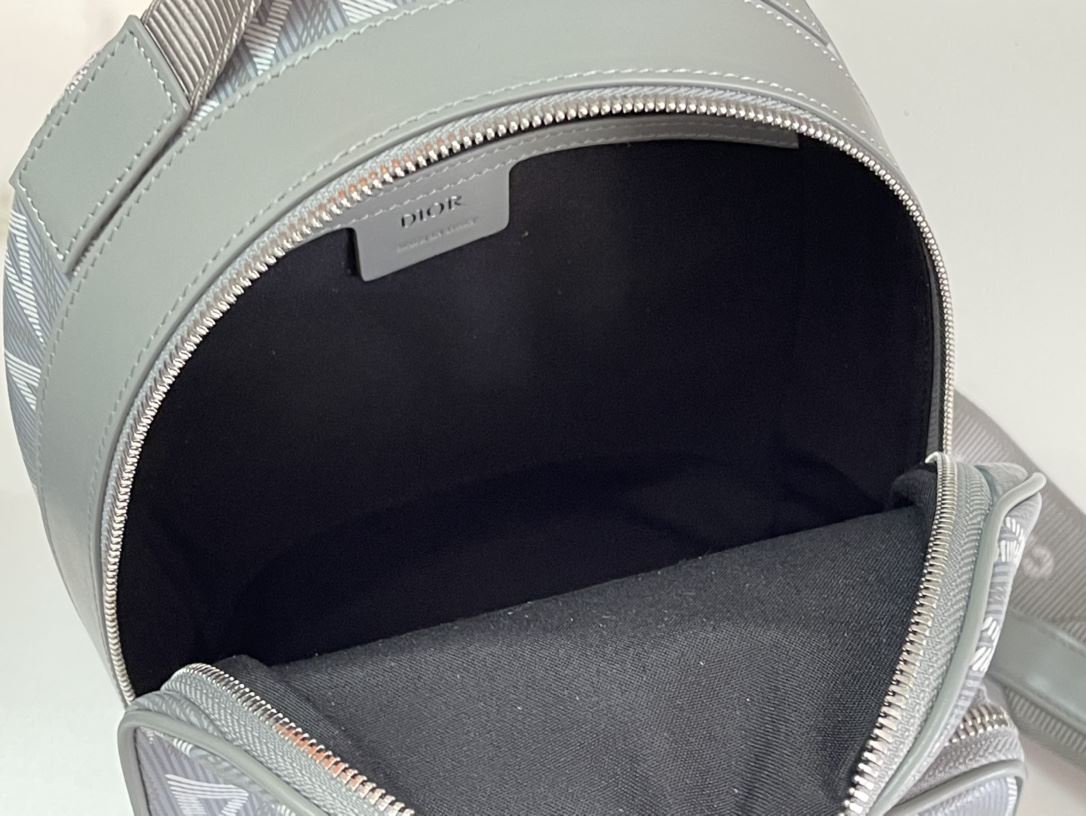 Christian Dior Mini Rider Sling Bag Grey/Black For Men 12.5 in/32 cm 1ESBO038CDP_H42E