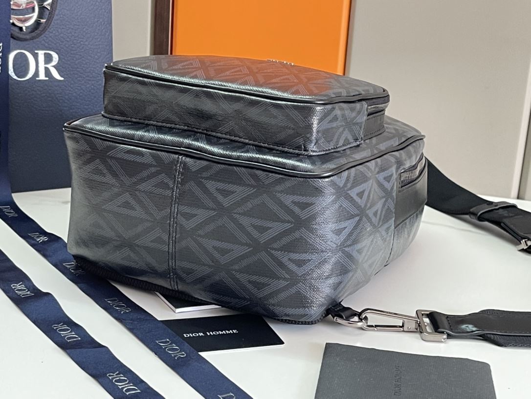Christian Dior Mini Rider Sling Bag Grey/Black For Men 12.5 in/32 cm 1ESBO038CDP_H42E