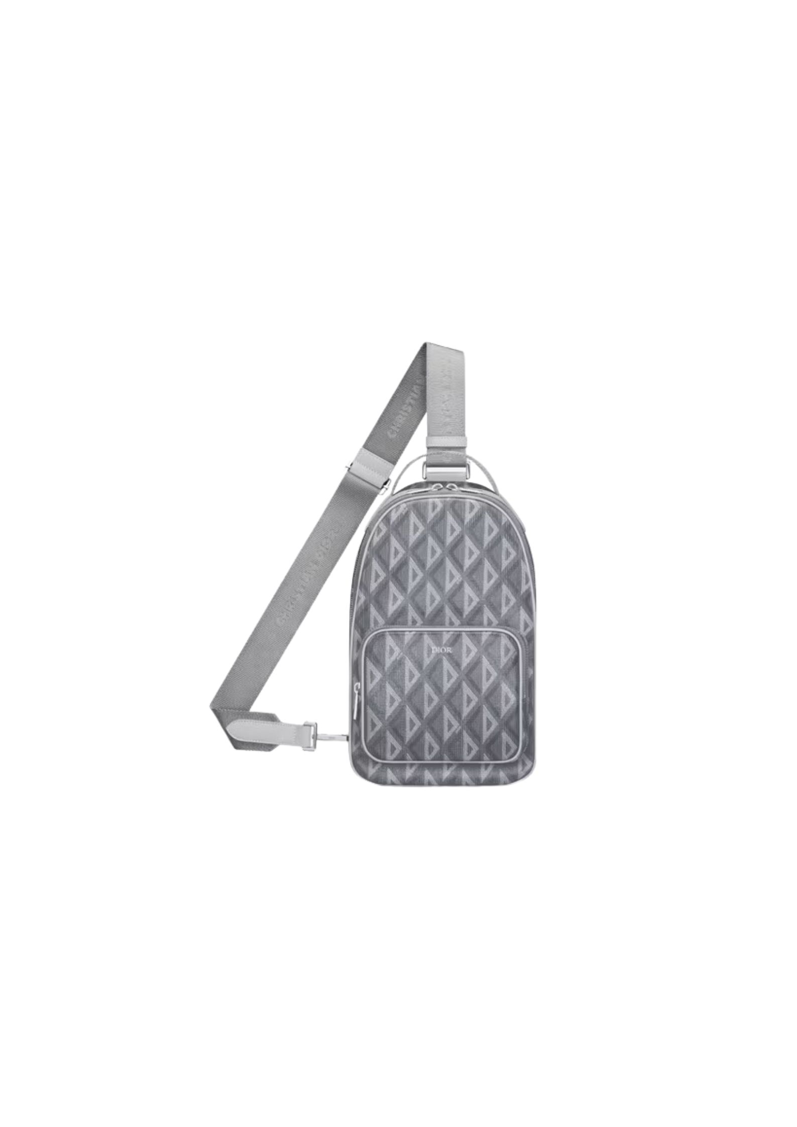 Christian Dior Mini Rider Sling Bag Grey/Black For Men 12.5 in/32 cm 1ESBO038CDP_H42E