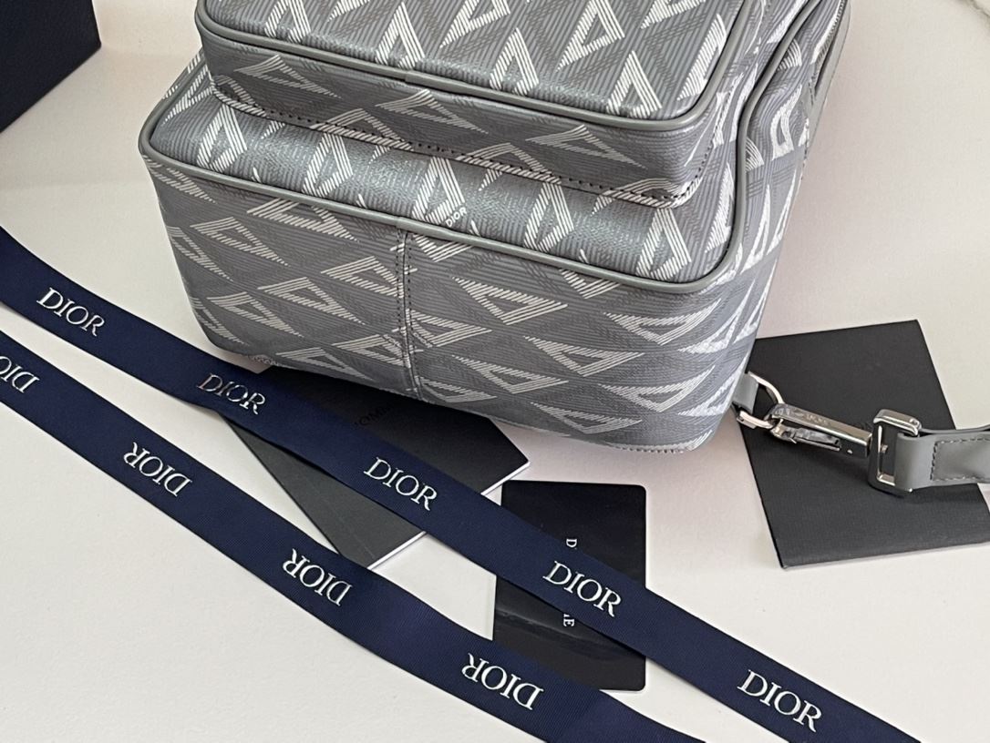 Christian Dior Mini Rider Sling Bag Grey/Black For Men 12.5 in/32 cm 1ESBO038CDP_H42E