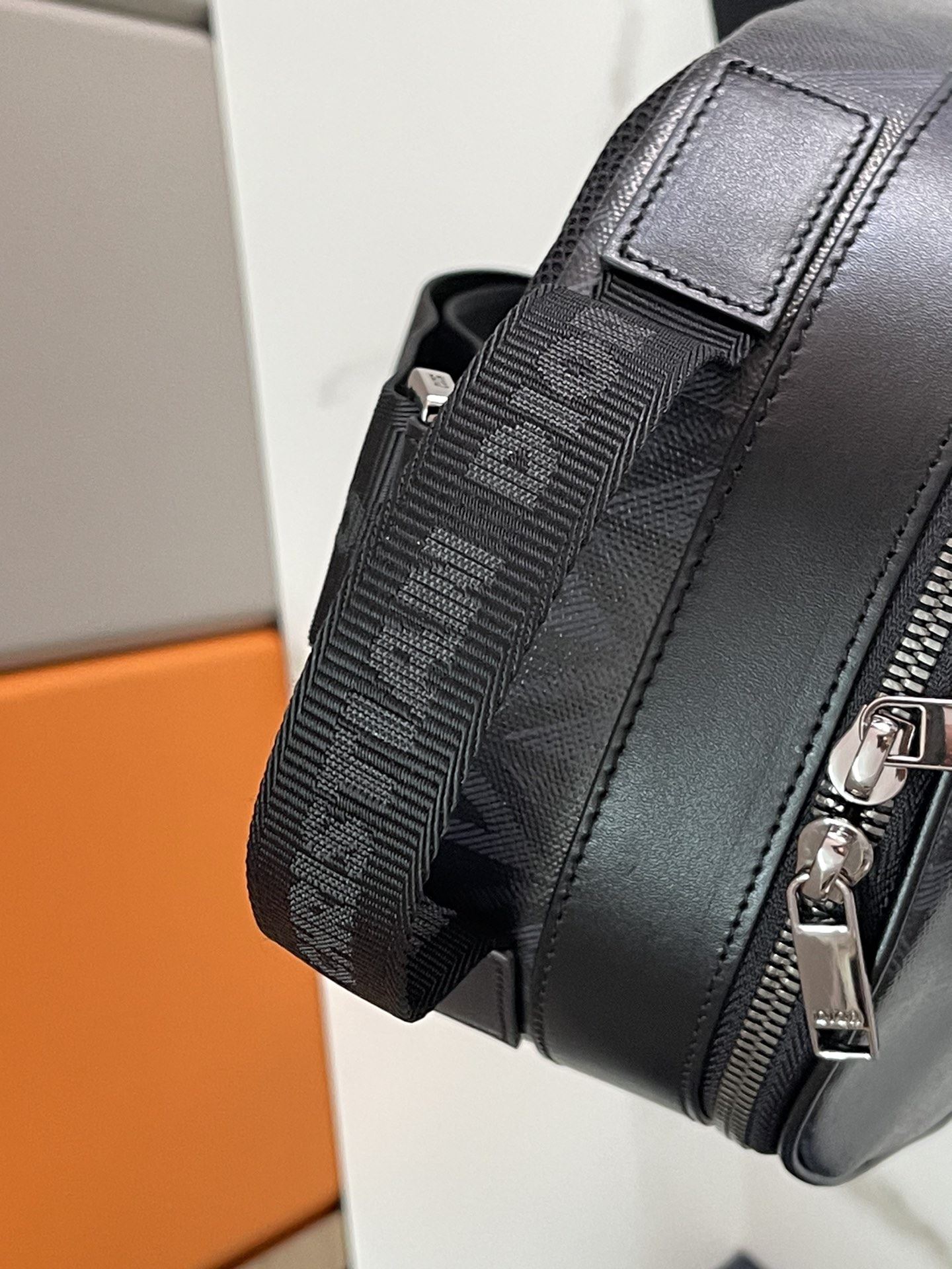 Christian Dior Mini Rider Sling Bag Grey/Black For Men 12.5 in/32 cm 1ESBO038CDP_H42E