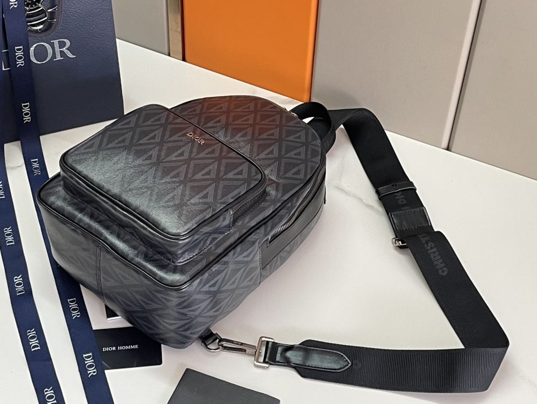 Christian Dior Mini Rider Sling Bag Grey/Black For Men 12.5 in/32 cm 1ESBO038CDP_H42E