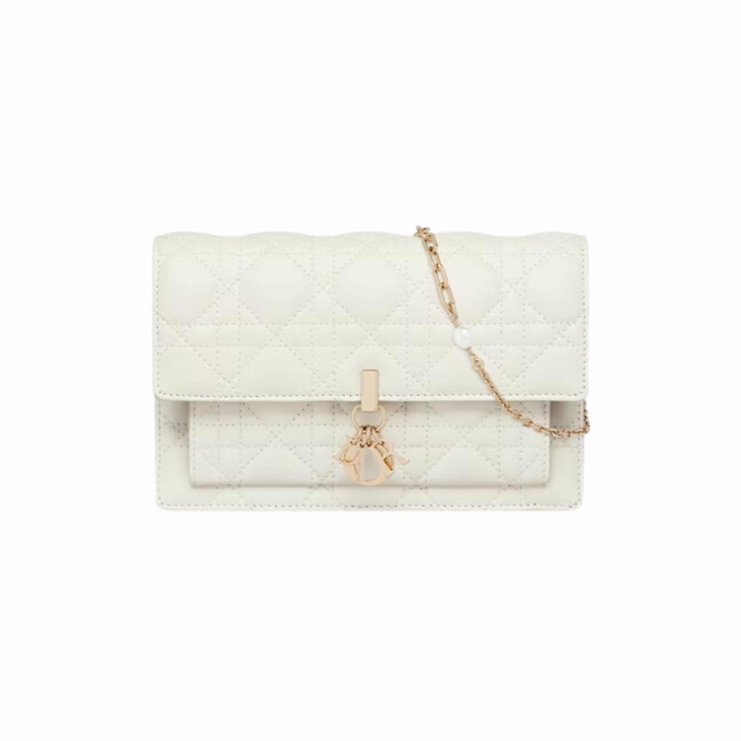 Christian Dior Miss Dior Chain Pouch Latte Bag For Women 7.5 Inches/ 19.5 Cm