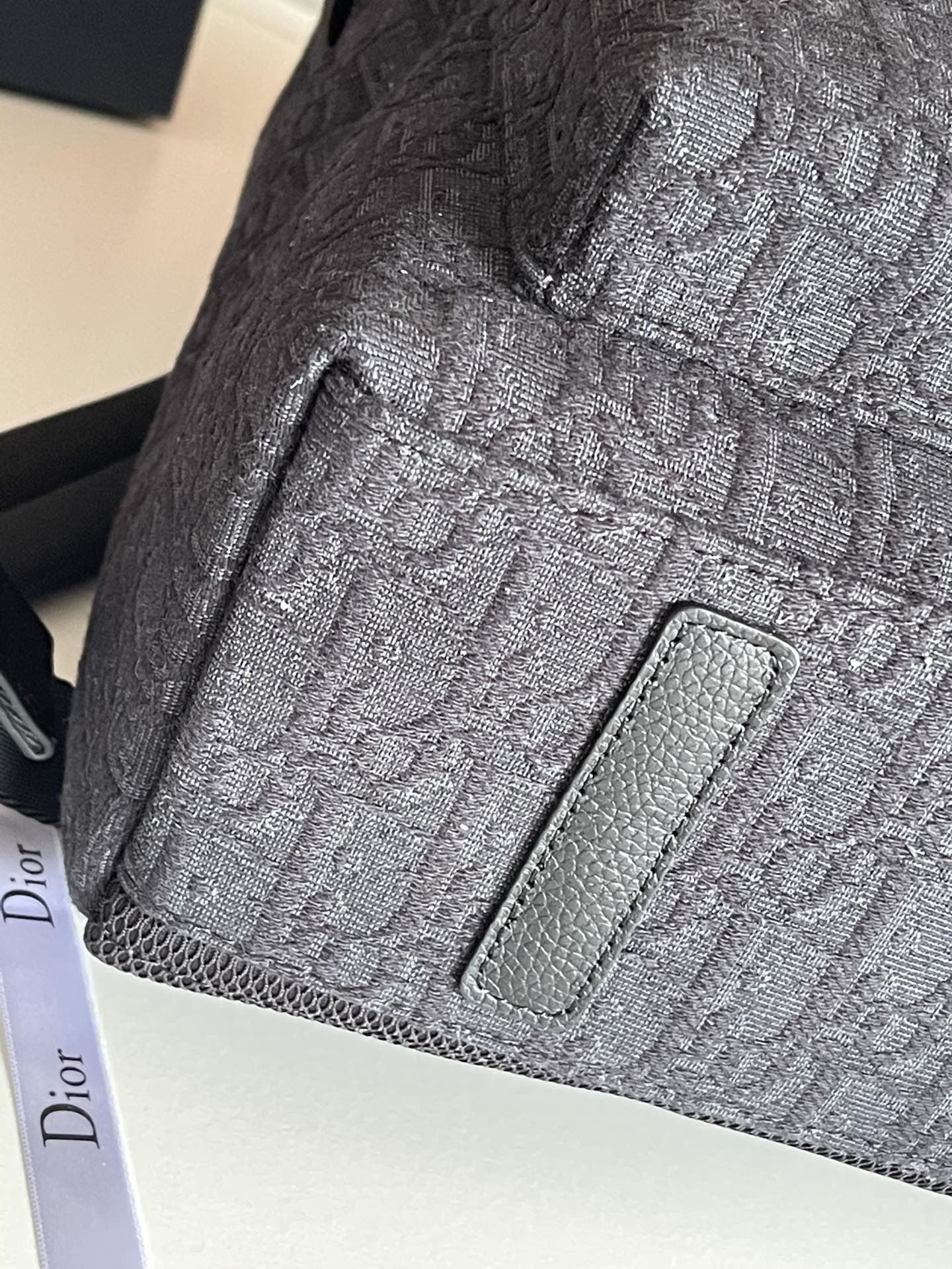Christian Dior Oblique Jacquard Rider Backpack Black For Men 16.5 in/42 cm