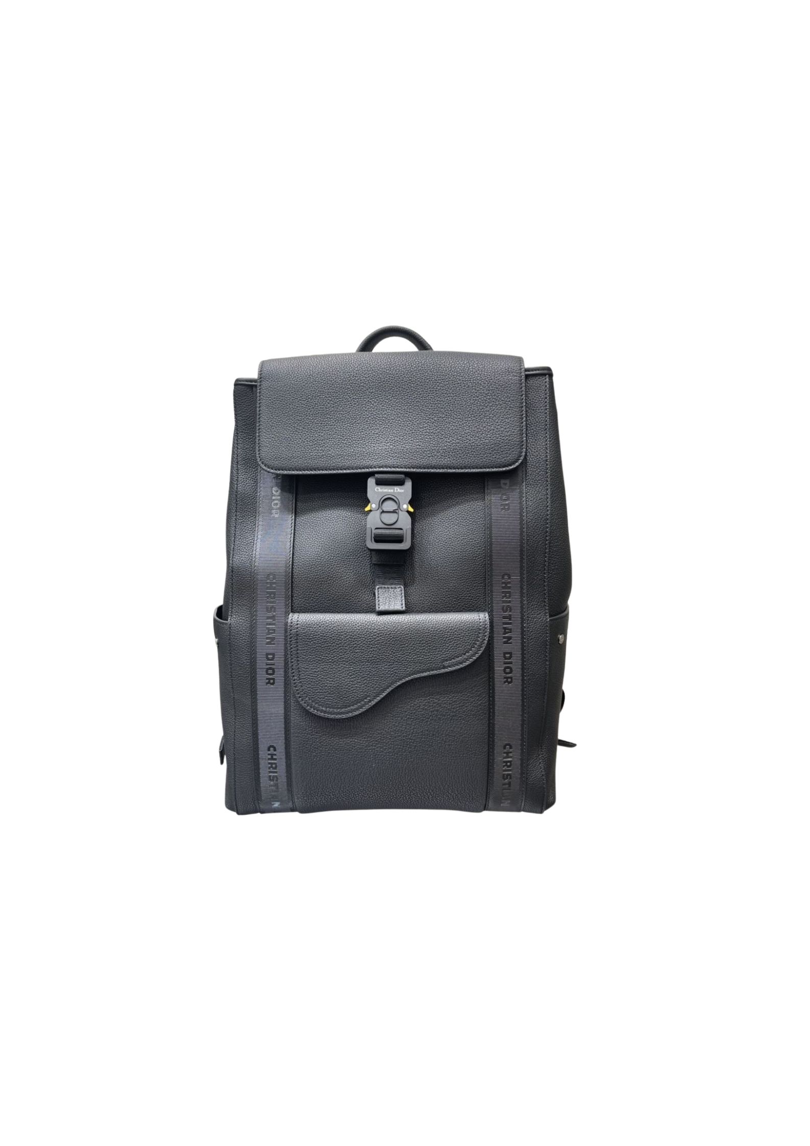 Christian Dior Saddle Backpack Black For Men 17.7 in/45 cm
