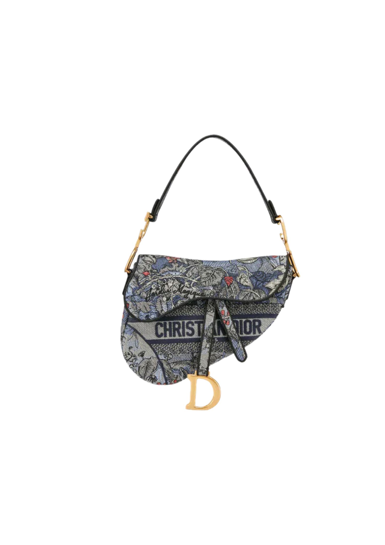 Christian Dior Saddle Bag Denim Multicolor For Women 10in/25.5 cmCRZI_M49E