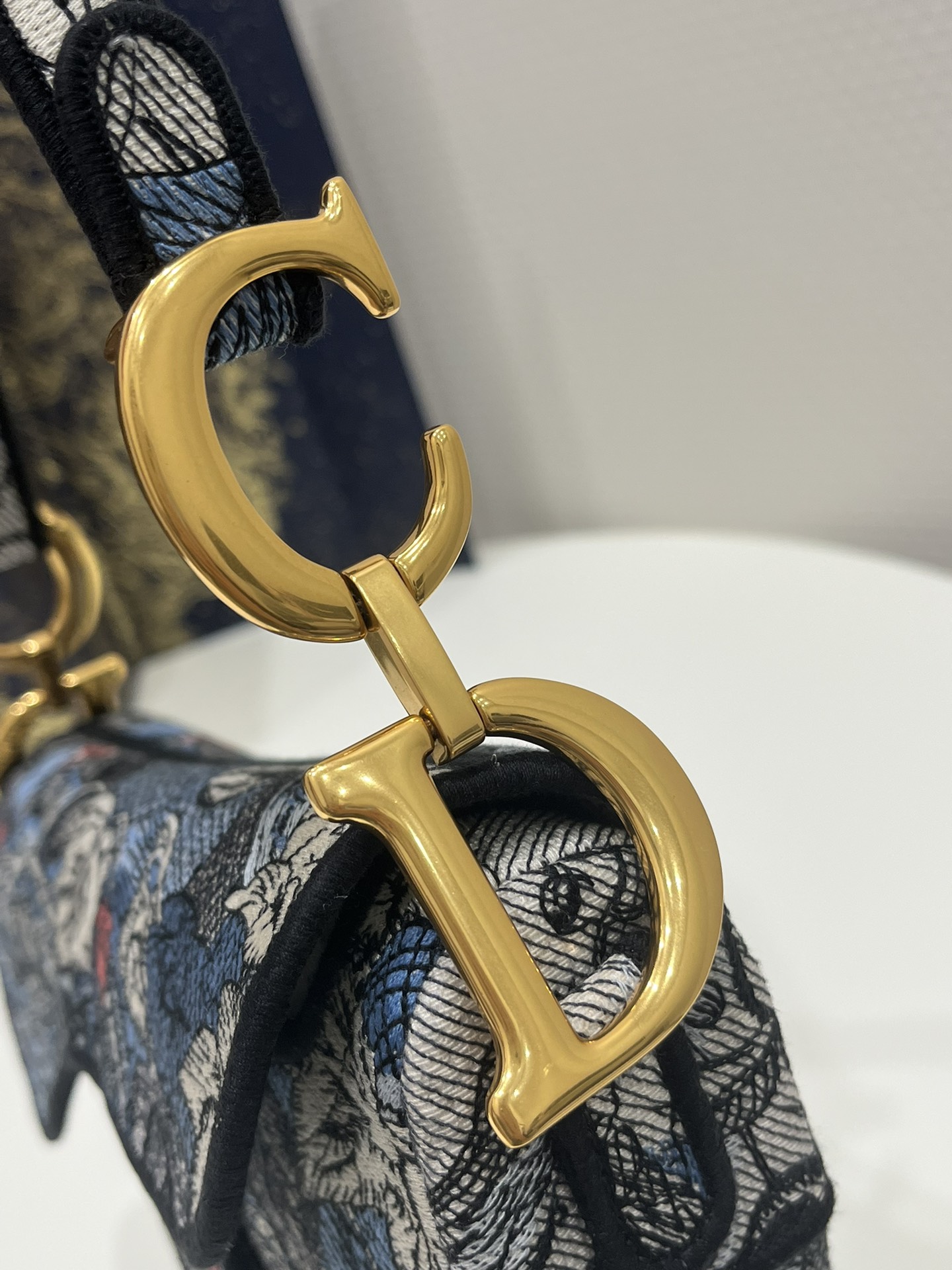 Christian Dior Saddle Bag Denim Multicolor For Women 10in/25.5 cmCRZI_M49E