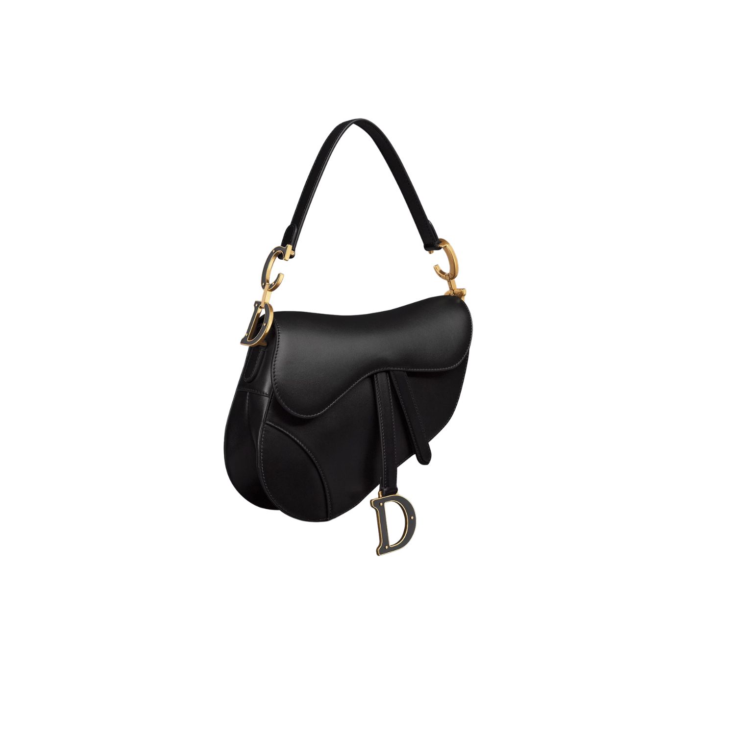 Christian Dior Saddle Bag With Strap Black Smooth For WomenCWGC_M900 10in/25.4cm