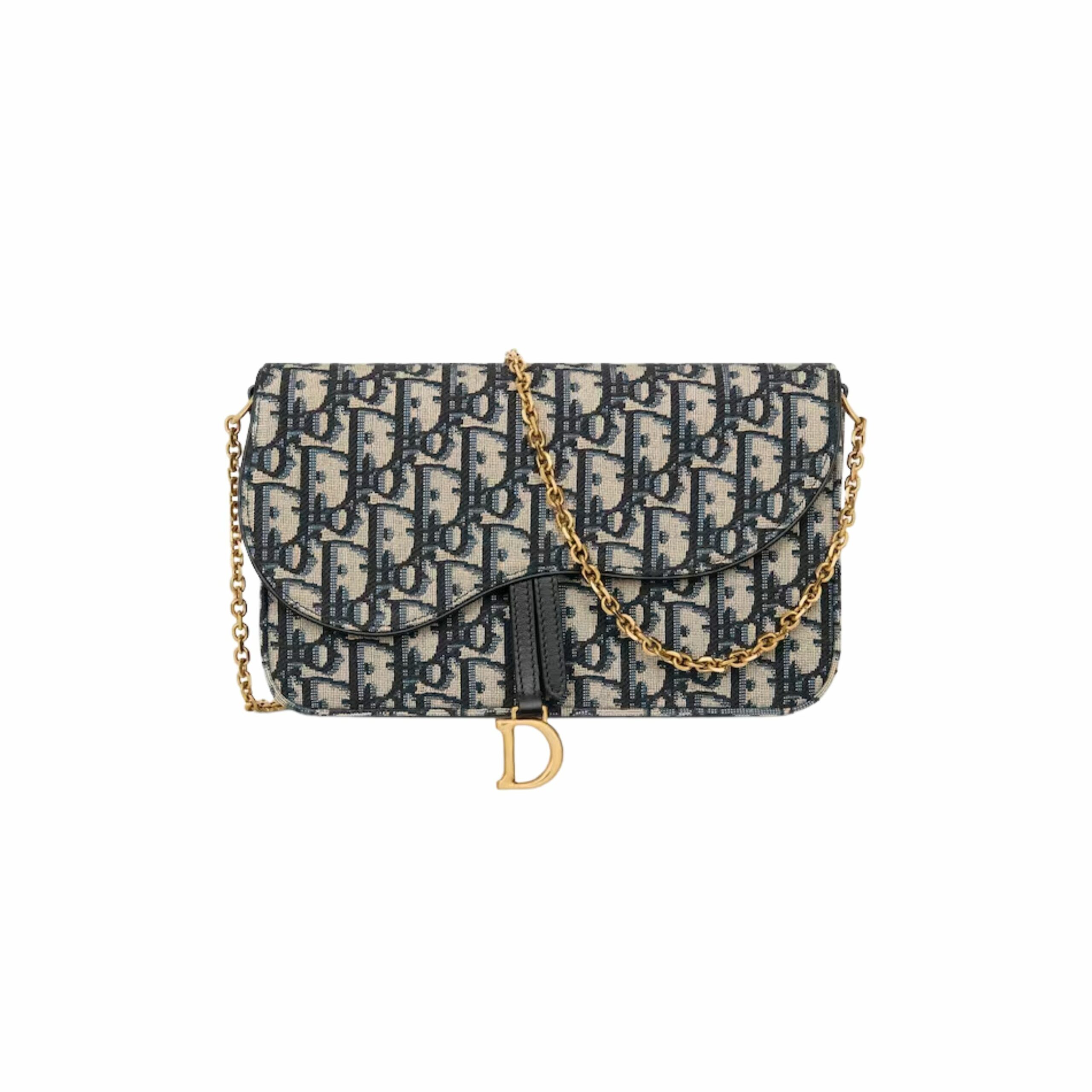 Christian Dior Saddle Pouch With Chain Blue Bag For WomenCTZQ_M928- 8.5 Inches/ 21.5 Cm