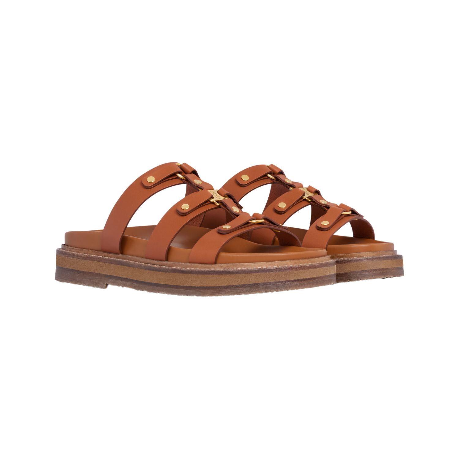 Christian Dior Slides Tippi Calfskin Brown For Women 352343766C.04LU – ougold