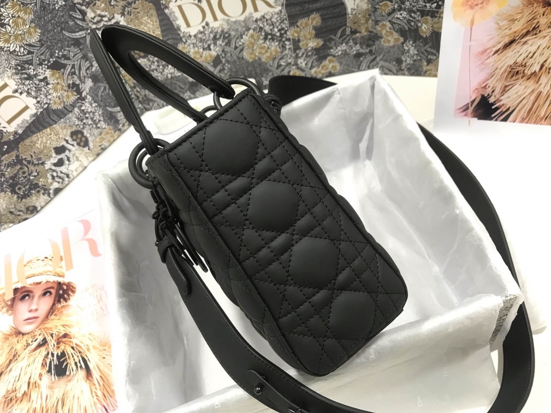 Christian Dior Smal Lady Dior My ABCDIOR Bag Black For Women 8in/20cm CDSLOI_