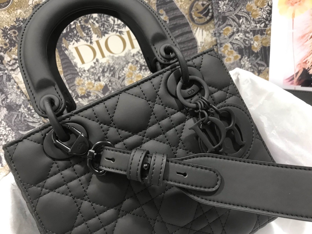 Christian Dior Smal Lady Dior My ABCDIOR Bag Black For Women 8in/20cm CDSLOI_