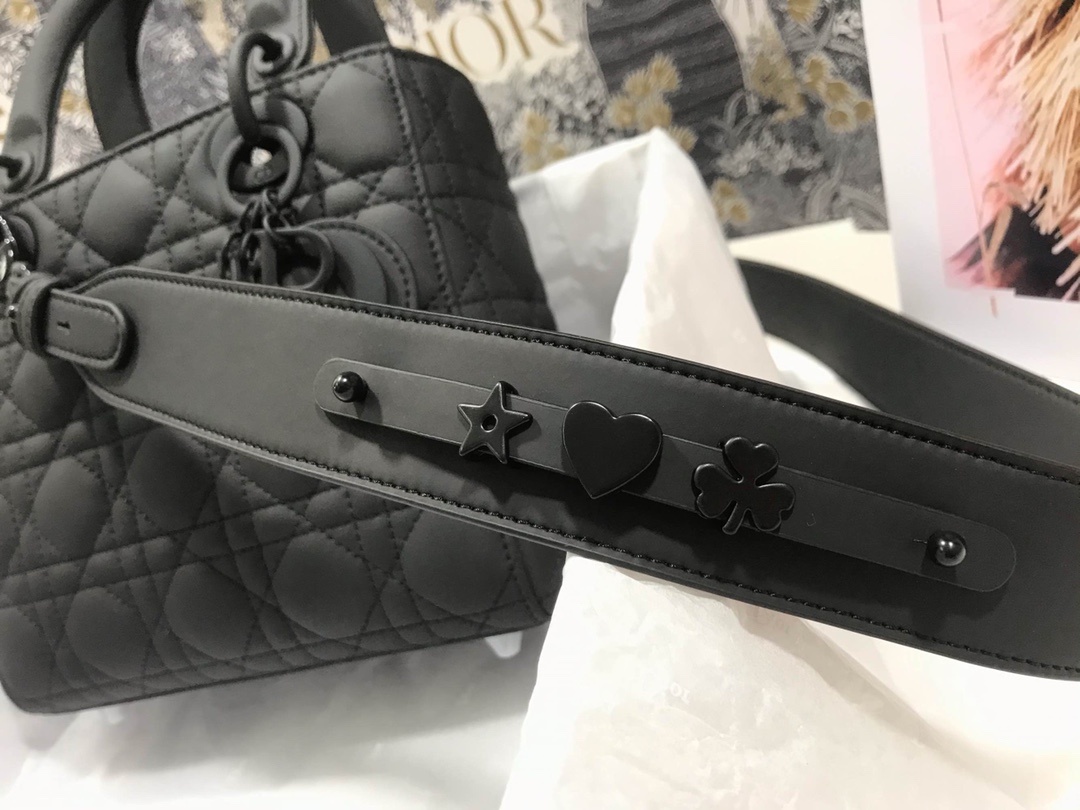Christian Dior Smal Lady Dior My ABCDIOR Bag Black For Women 8in/20cm CDSLOI_