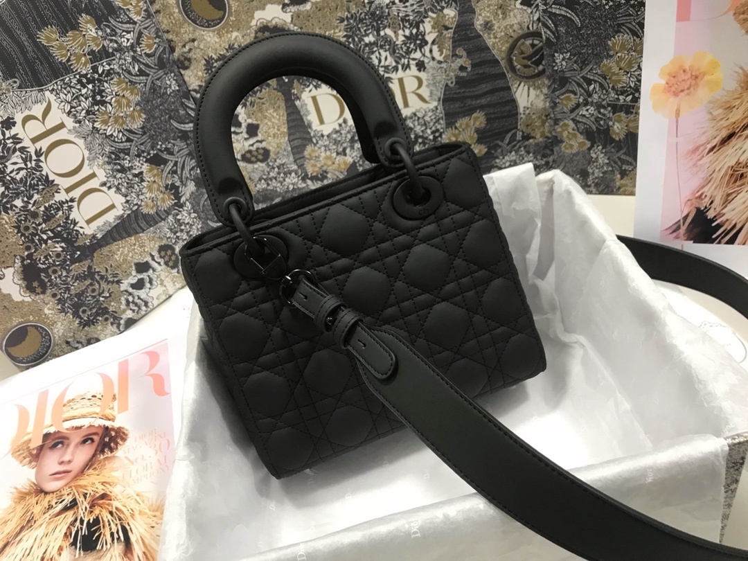 Christian Dior Smal Lady Dior My ABCDIOR Bag Black For Women 8in/20cm CDSLOI_