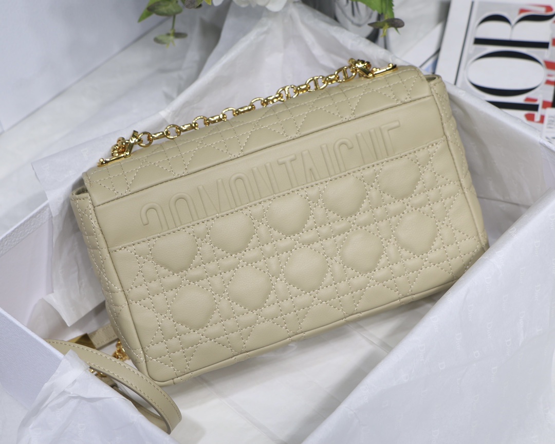 Christian Dior Small Caro Bag Light Yellow For Women 8in/20cm CDUWHC_M26Y