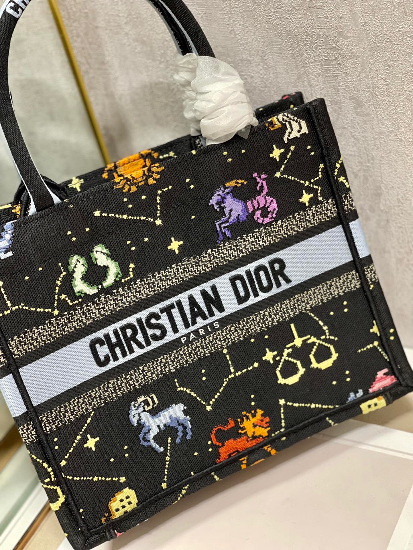 Christian Dior Small Dior Book Tote Black, For Women, Women’s Handbags 26.5cm/10.5in