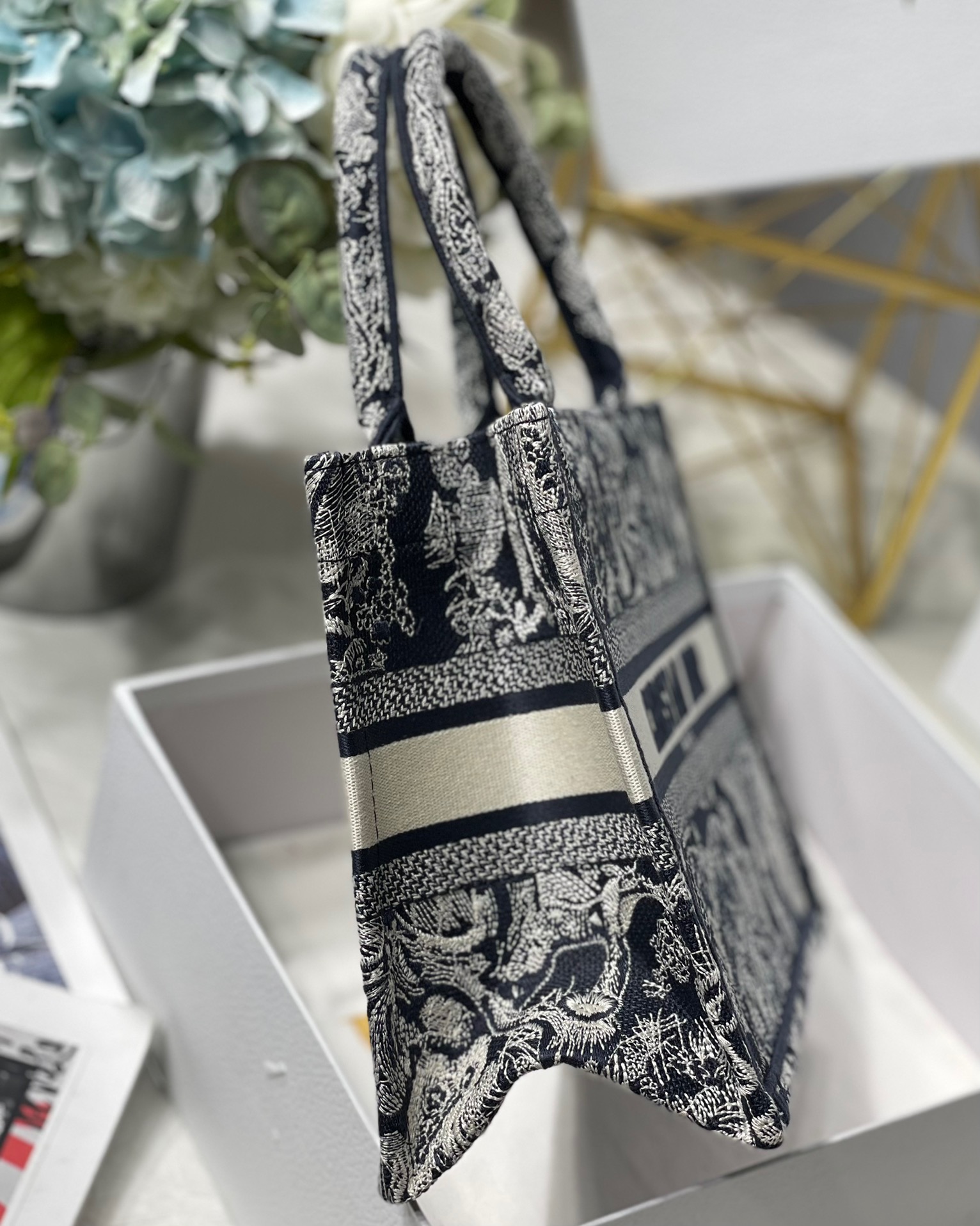 Christian Dior Small Dior Book Tote Blue, For Women, Women’s Handbags 26.5cm/10.5in CDZRGO_