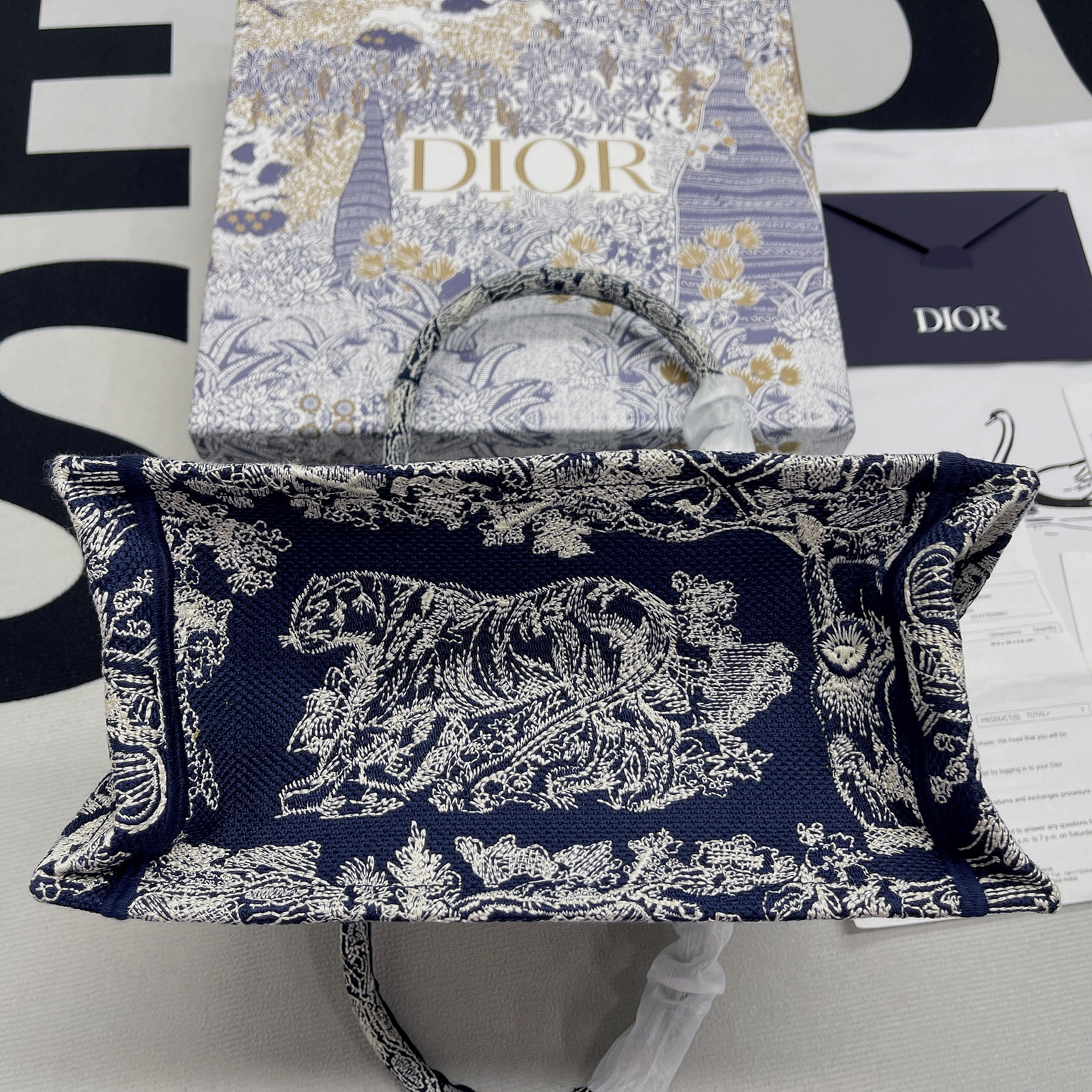 Christian Dior Small Dior Book Tote Blue, For Women, Women’s Handbags 26.5cm/10.5in CDZRGO_