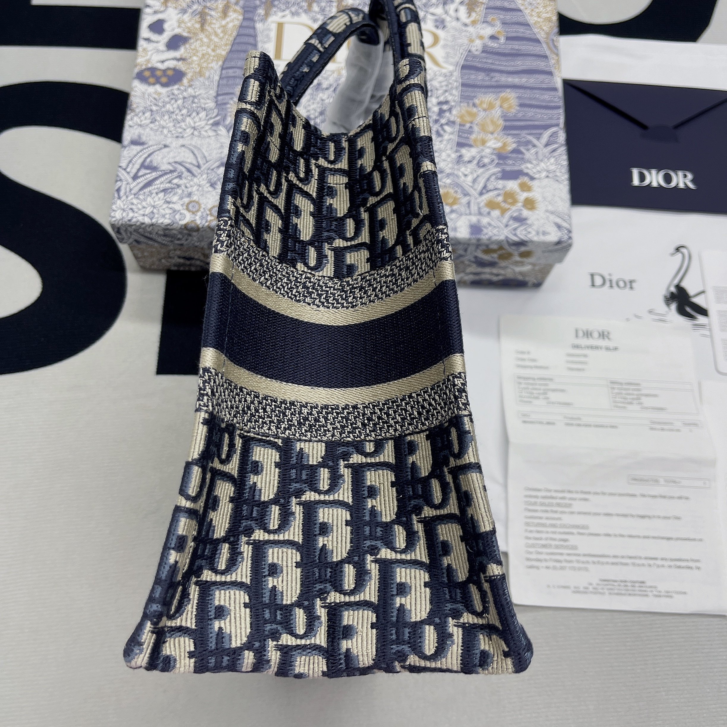 Christian Dior Small Dior Book Tote Blue, For Women, Women’s Handbags 26.5cm/10.5in CDZRIW_