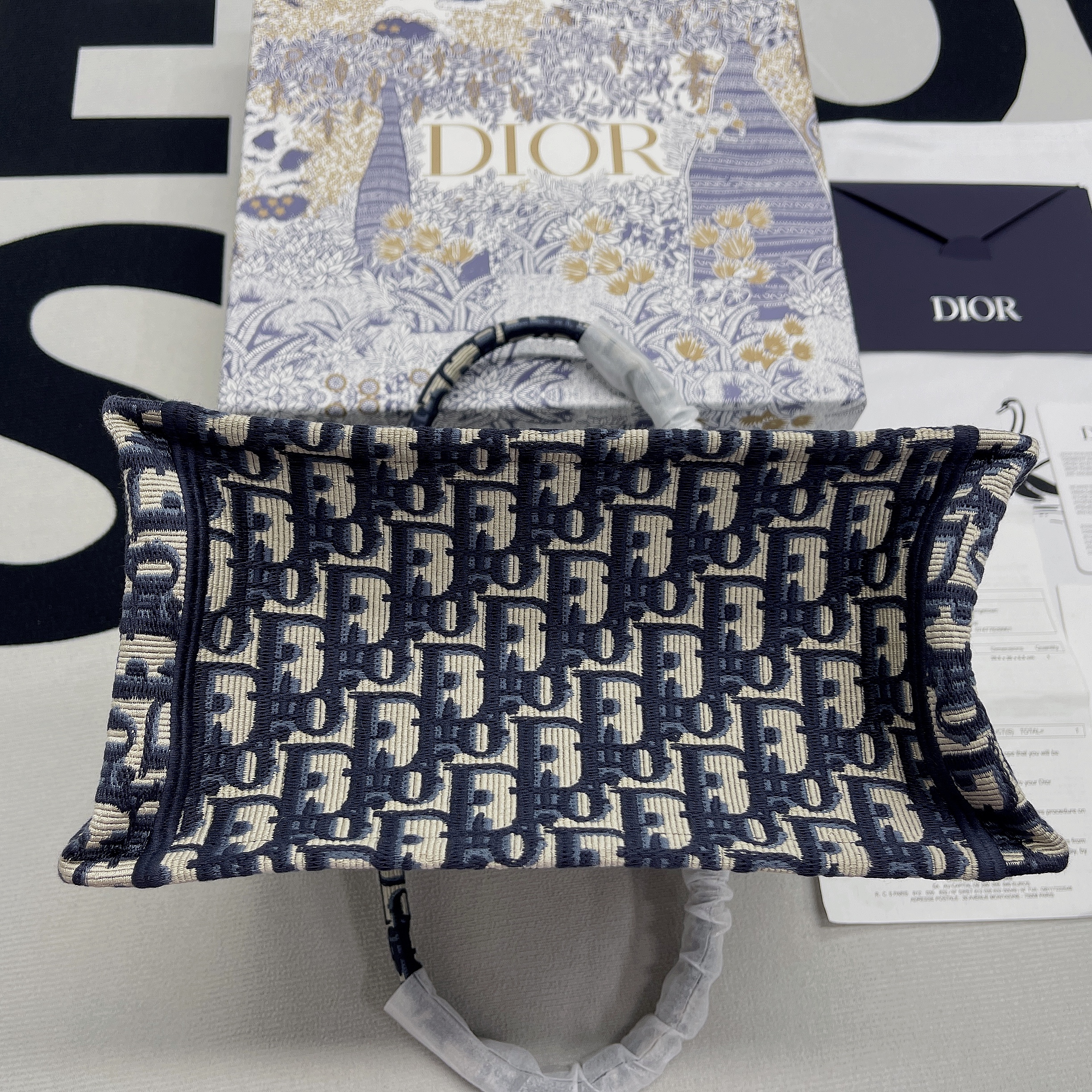 Christian Dior Small Dior Book Tote Blue, For Women, Women’s Handbags 26.5cm/10.5in CDZRIW_