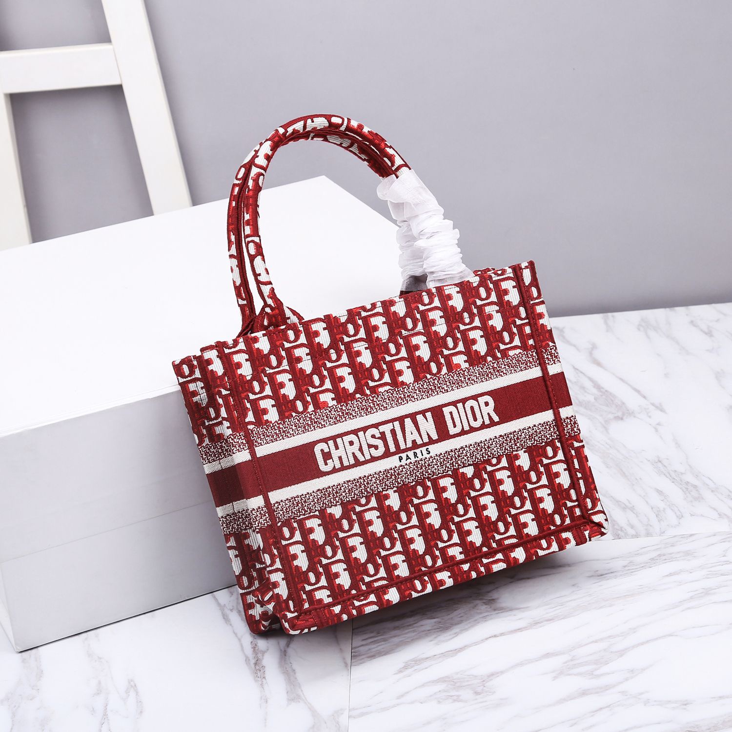 Christian Dior Small Dior Book Tote Red, For Women, Women’s Handbags 26.5cm/10.5in CDZRIW_M17E