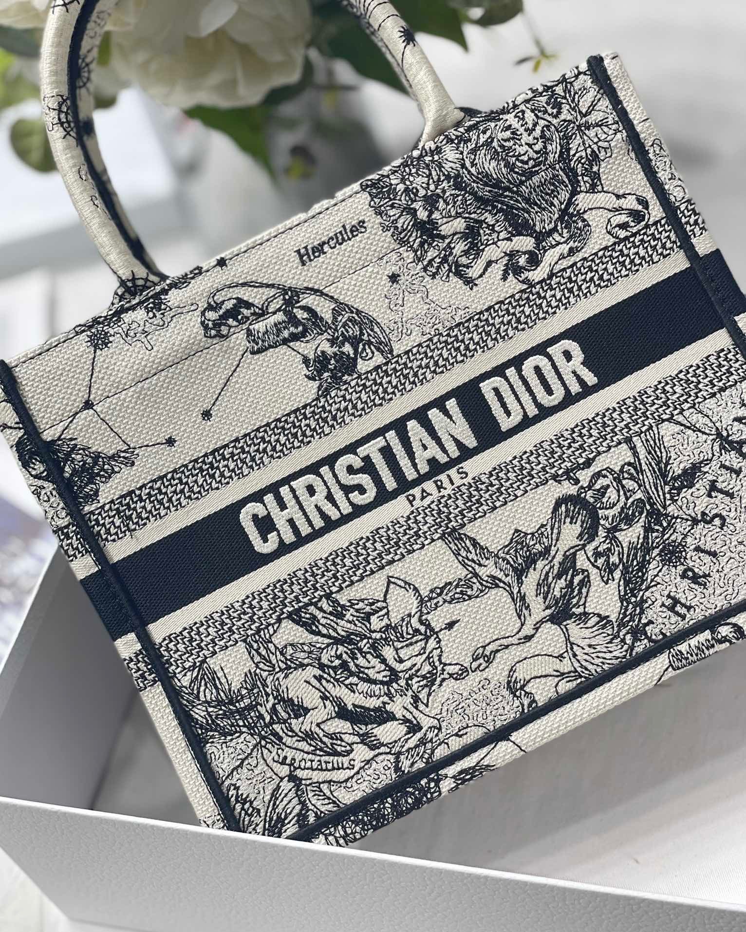 Christian Dior Small Dior Book Tote White, For Women, Women’s Handbags 26.5cm/10.5in CDZRHZ_