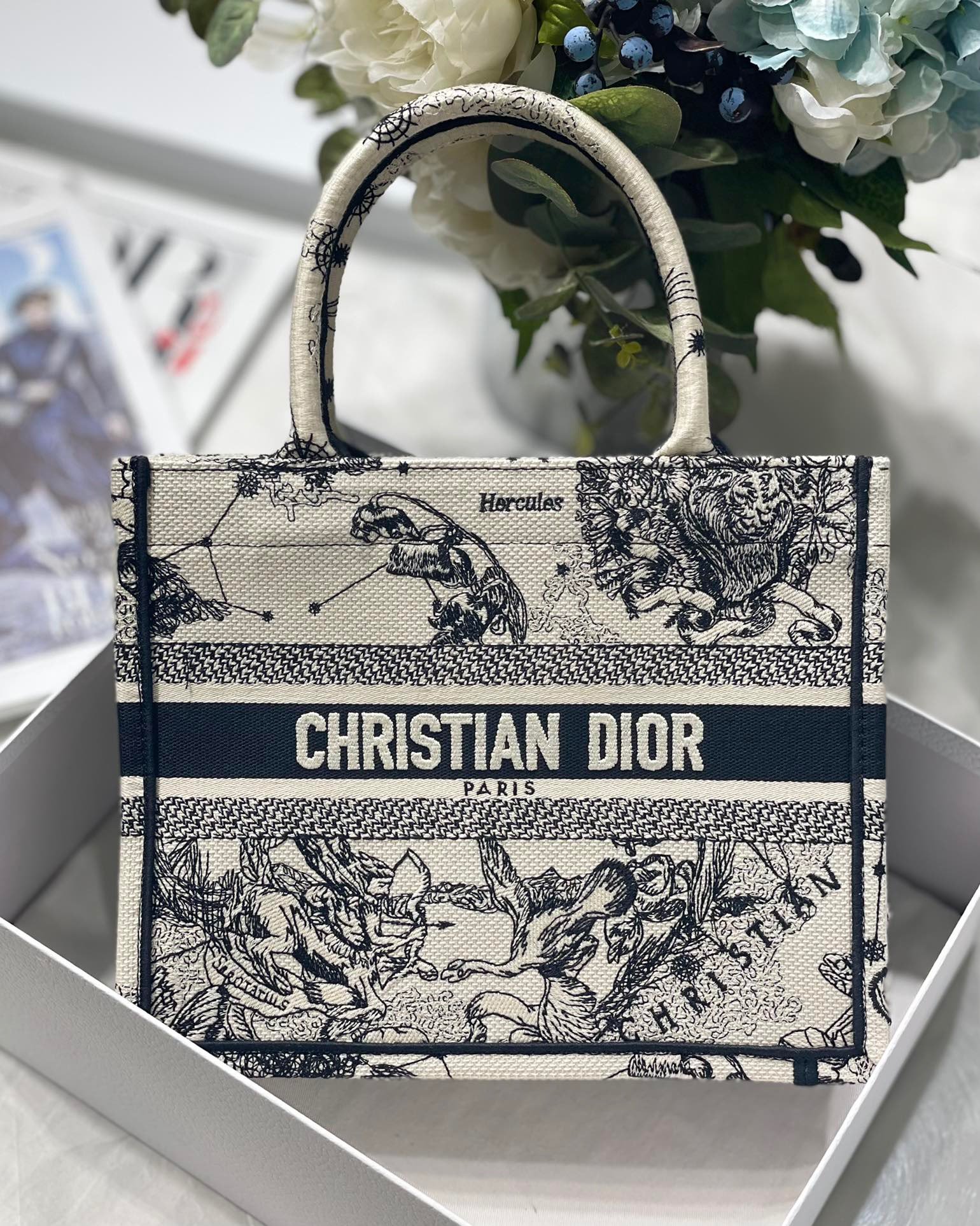 Christian Dior Small Dior Book Tote White, For Women, Women’s Handbags 26.5cm/10.5in CDZRHZ_