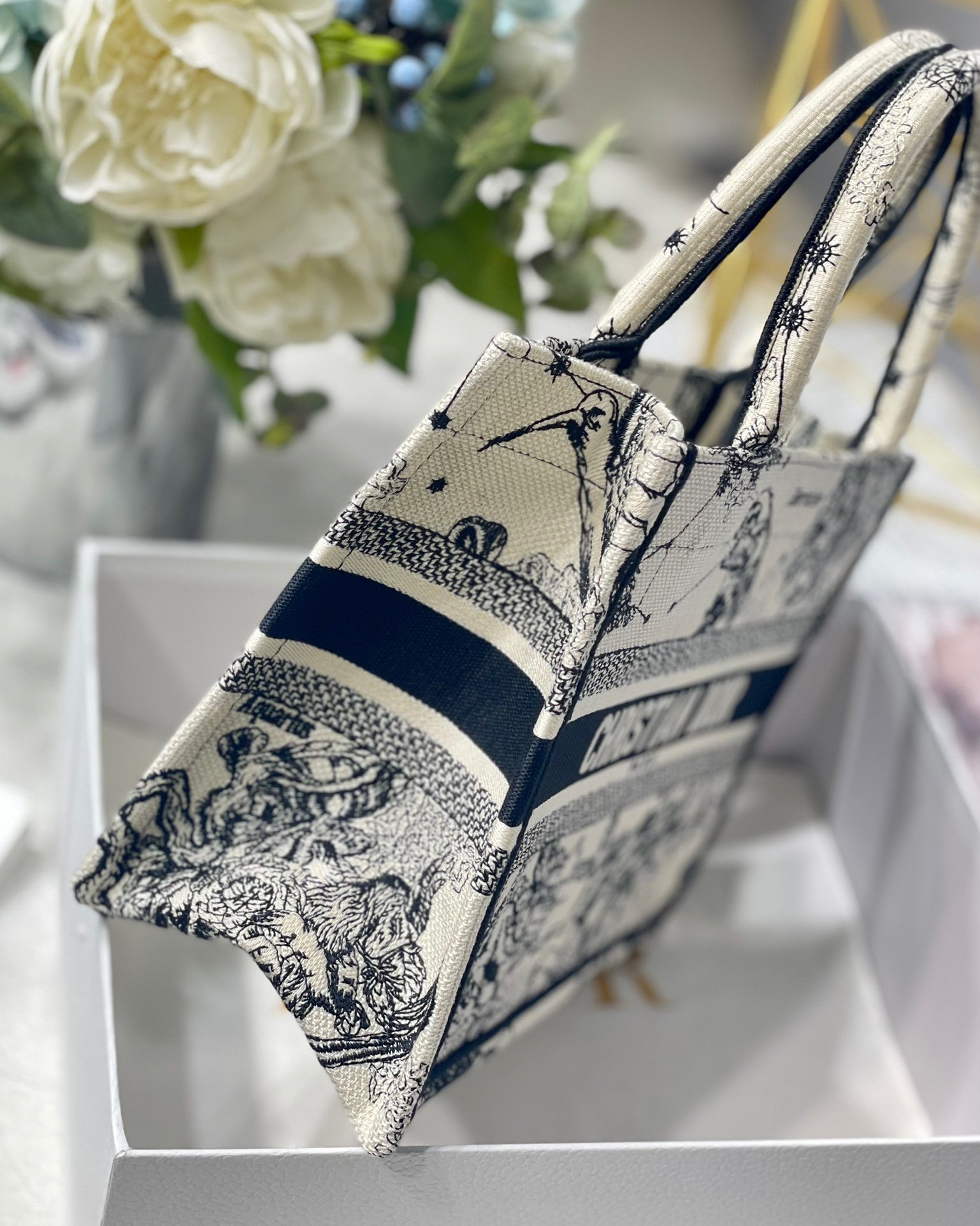Christian Dior Small Dior Book Tote White, For Women, Women’s Handbags 26.5cm/10.5in CDZRHZ_