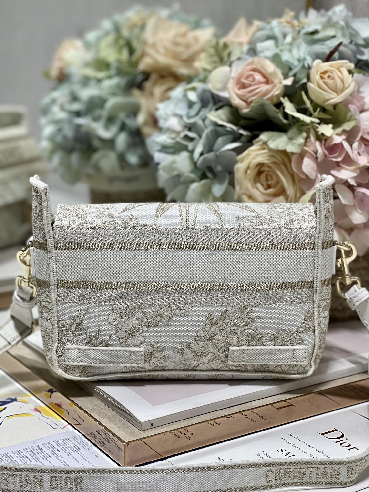 Christian Dior Small Diorcamp Bag Beige For Women 9in/ 23cm