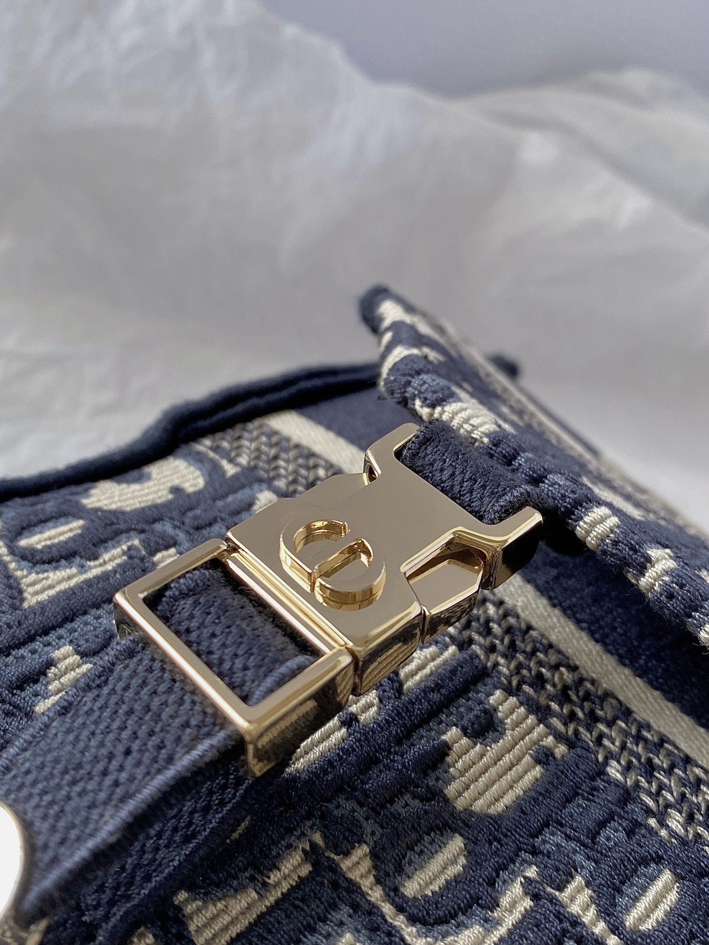 Christian Dior Small DIORCAMP Bag Blue Dior Oblique Embroidery, Blue, For Women Women’s Handbags, Shoulder Bags, Crossbody Bags, 23cm CDORIW_
