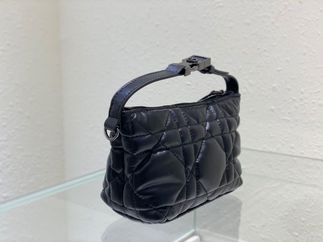 Christian Dior Small DiorTravel Nomad Pouch Black, For Women, Women’s Handbags 6in/15cm CDBMIG_