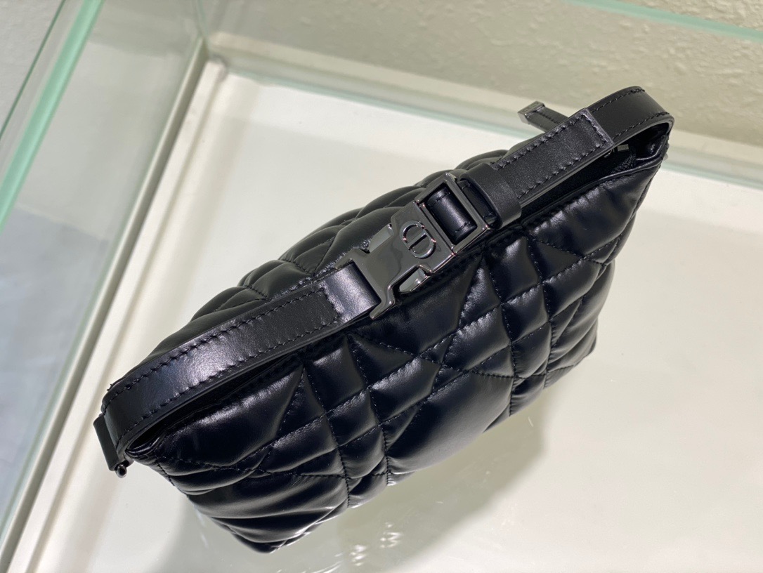 Christian Dior Small DiorTravel Nomad Pouch Black, For Women, Women’s Handbags 6in/15cm CDBMIG_