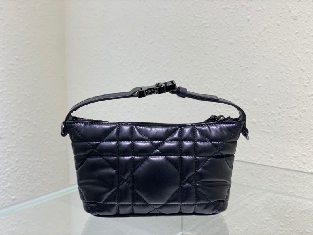 Christian Dior Small DiorTravel Nomad Pouch Black, For Women, Women’s Handbags 6in/15cm CDBMIG_
