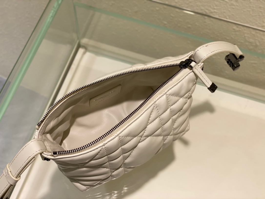 Christian Dior Small DiorTravel Nomad Pouch White, For Women, Women’s Handbags 6in/15cm CDBMIG_