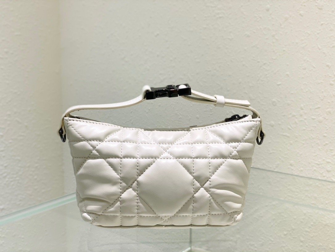 Christian Dior Small DiorTravel Nomad Pouch White, For Women, Women’s Handbags 6in/15cm CDBMIG_
