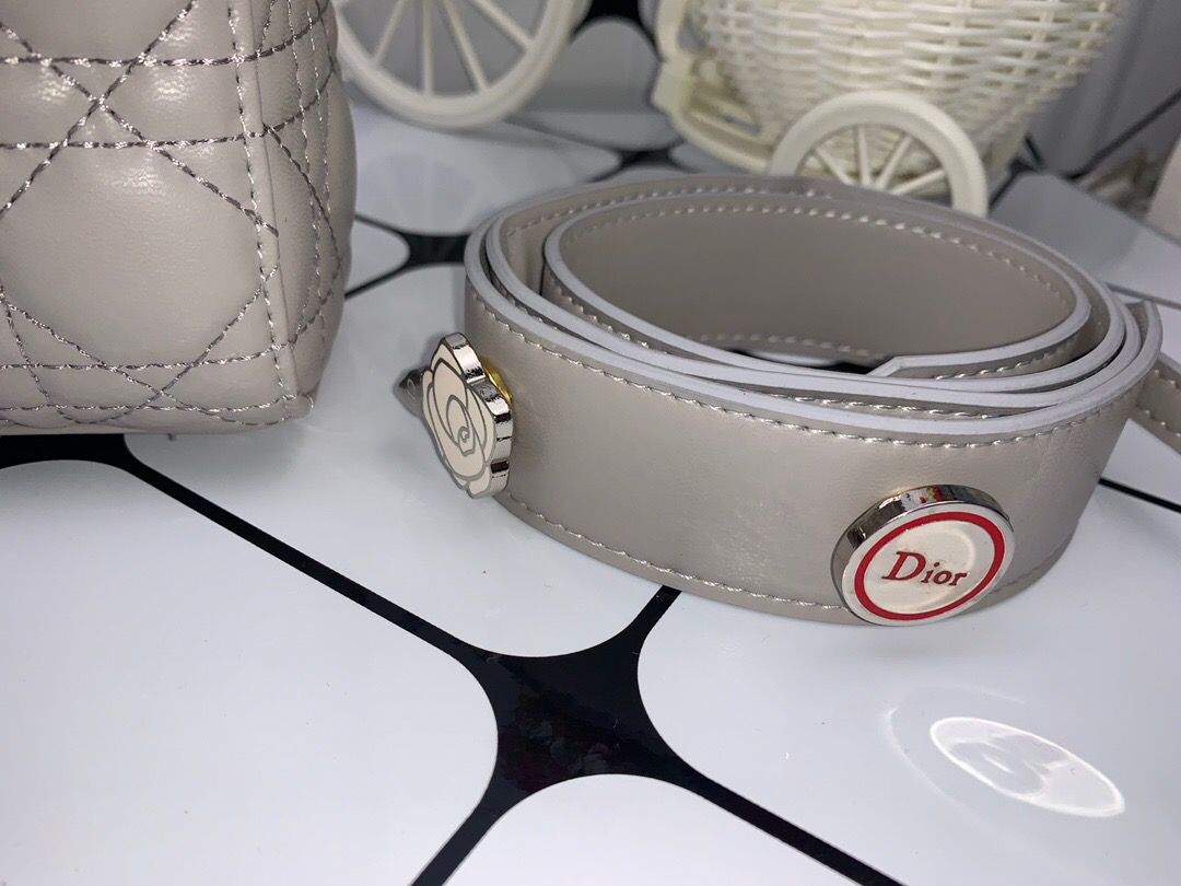 Christian Dior Small Lady Dior Bag Gold Toned Hardware, Dark Grey, For Women Women’s Handbags, Crossbody Bags, 20cm CD