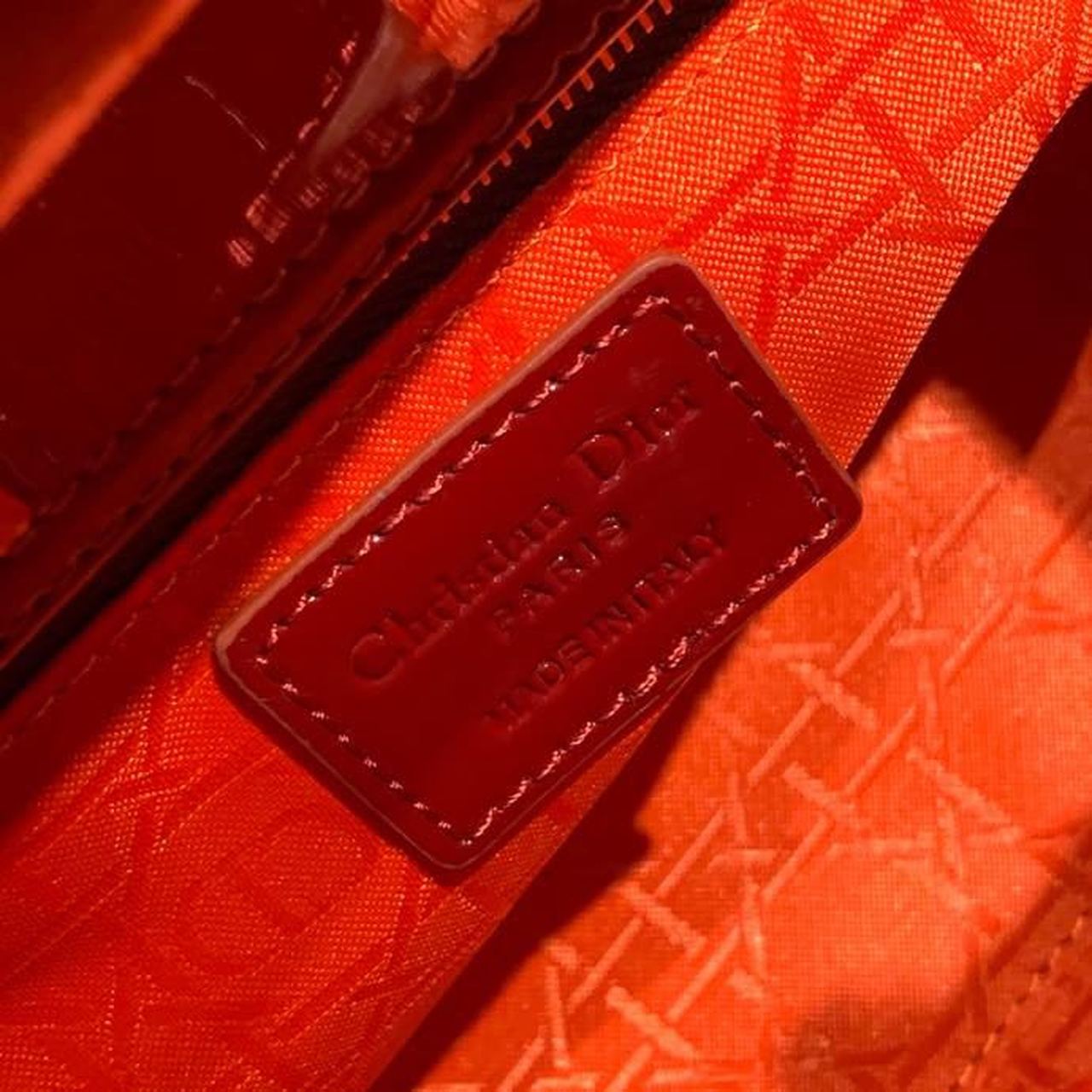 Christian Dior Small Lady Dior Bag with Chain Gold Toned Hardware Burgundy For Women 20cm/8in CDOWCB_
