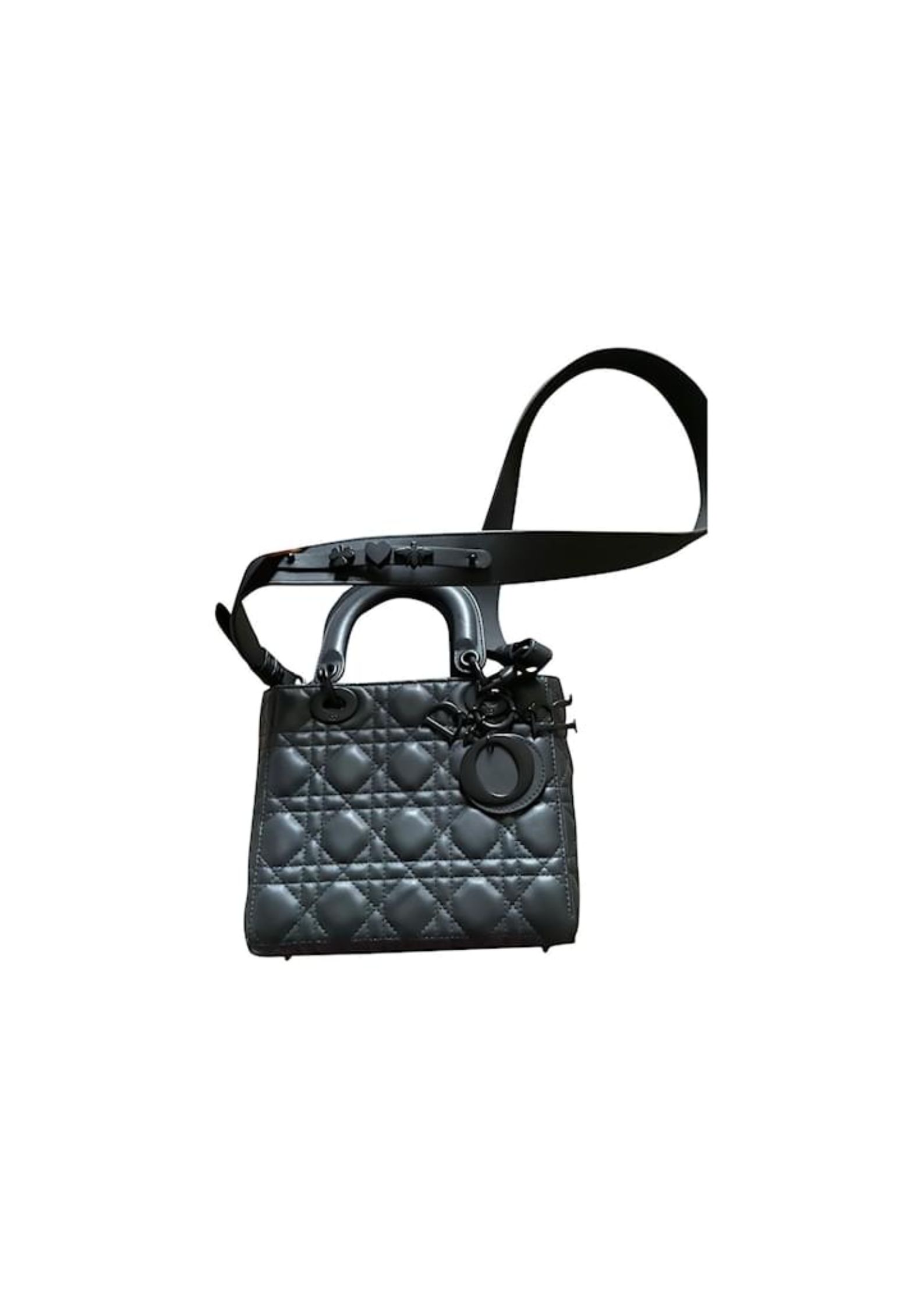 Christian Dior Small Lady Dior My Abcdior Bag Black/Grey/White For Women 8in/20cm