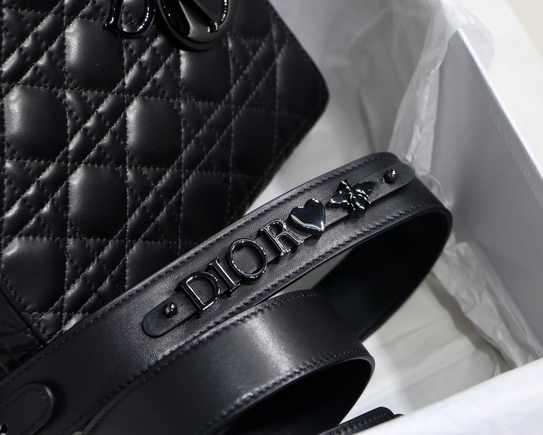 Christian Dior Small Lady Dior My Abcdior Bag Black/Grey/White For Women 8in/20cm
