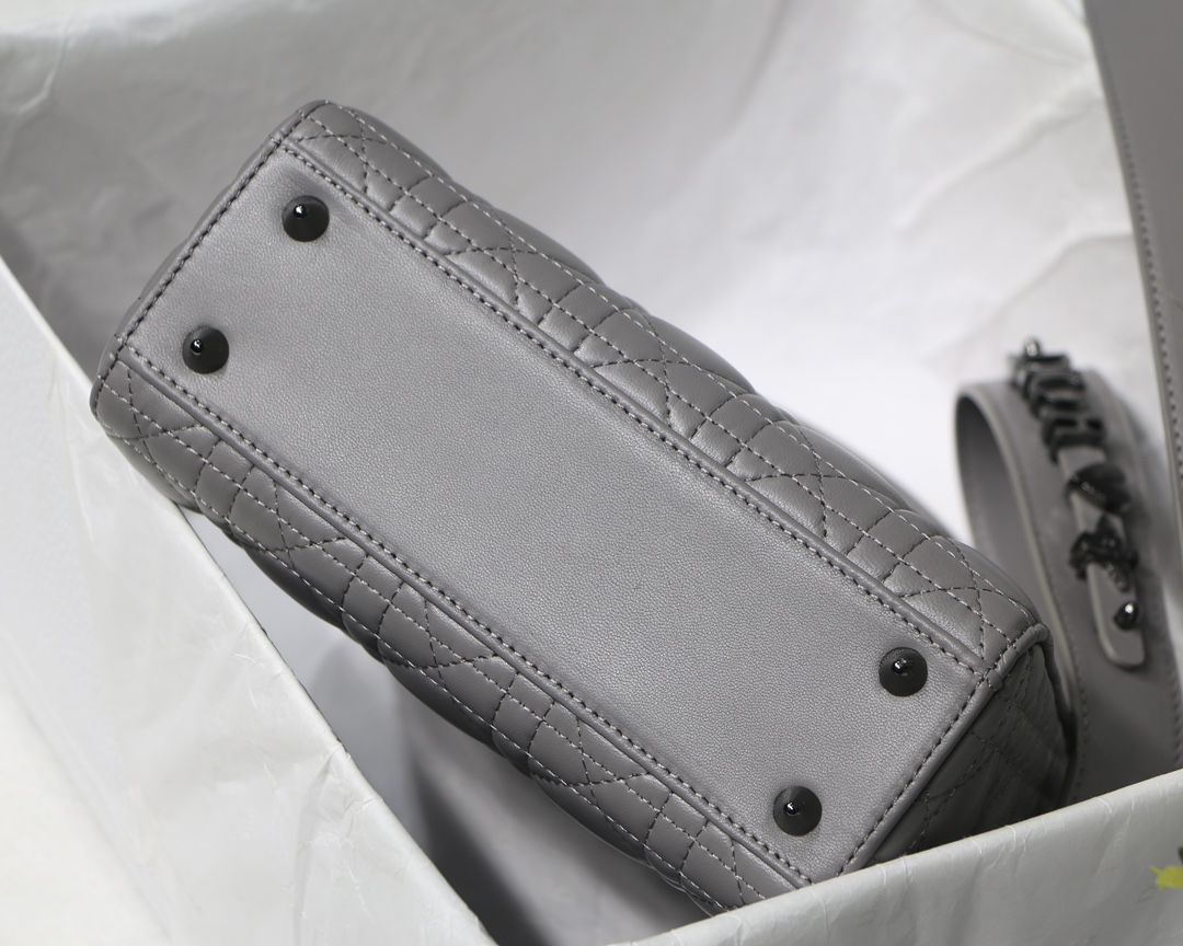 Christian Dior Small Lady Dior My Abcdior Bag Black/Grey/White For Women 8in/20cm