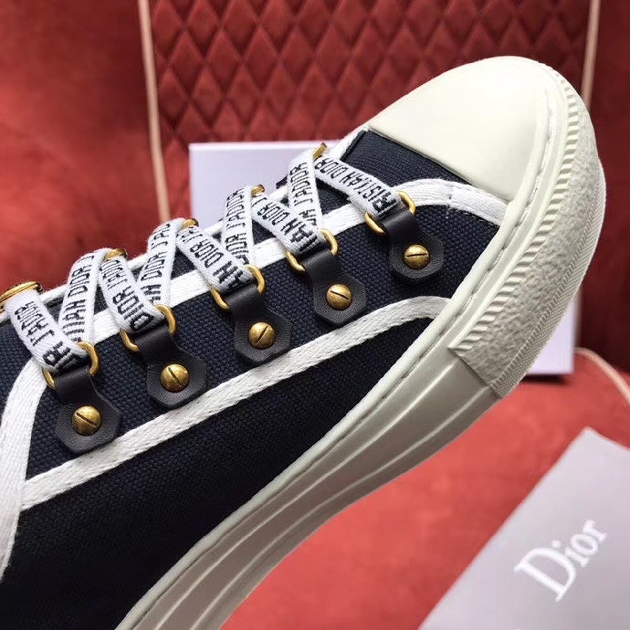 Christian Dior Walk’n’Dior Sneaker Black Cotton Canvas Black For Women CD KCK177CVA_S12X