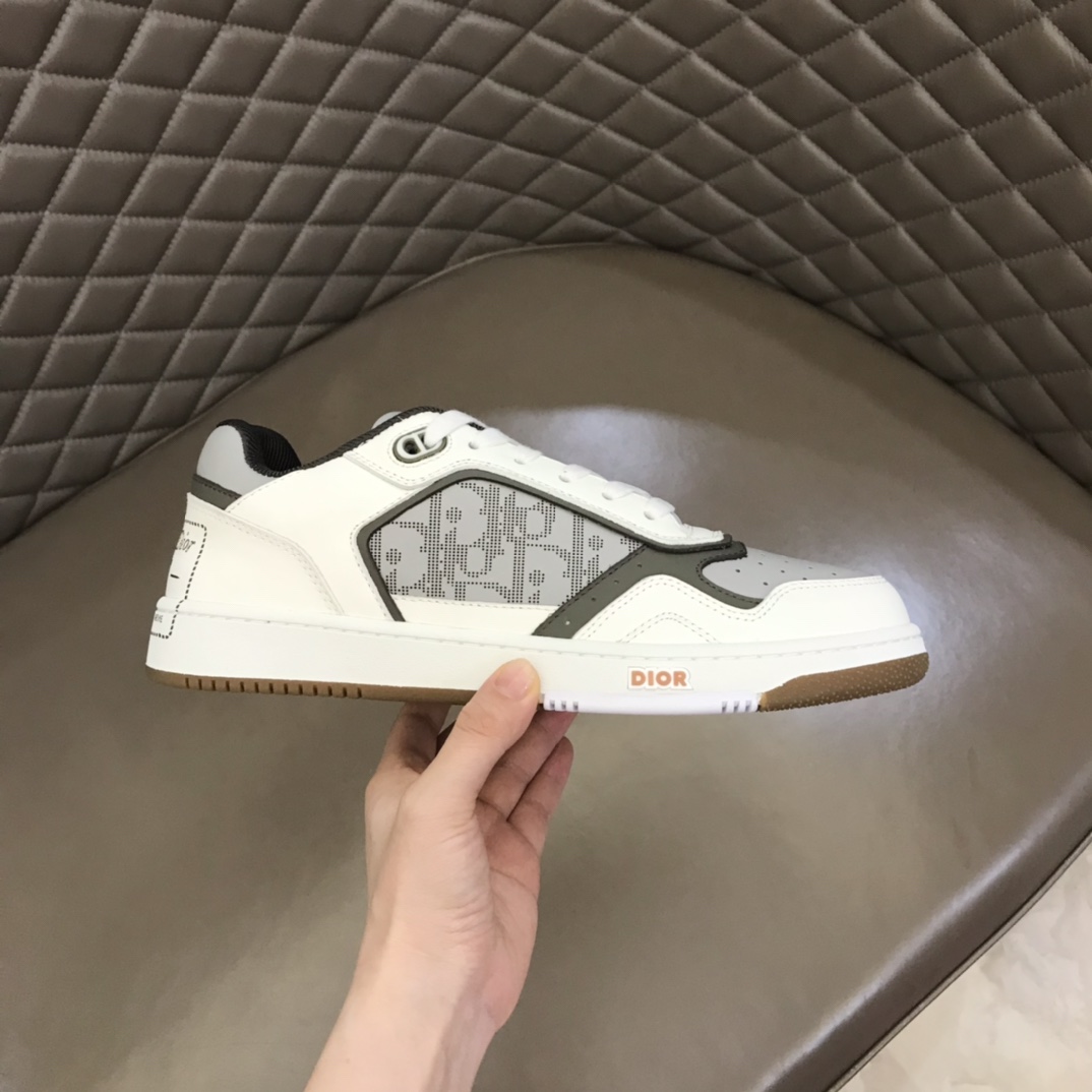 Christian Dior Women’s  B27 Low-Top Sneaker Gray And White For Women CD