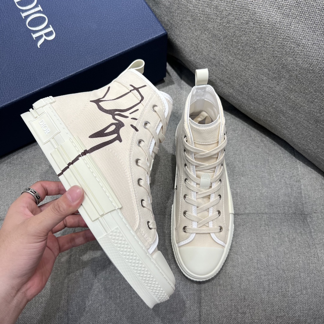 Christian Dior Women’s B23 Cactus Jack Dior High-Top Sneaker Beige For Women CD