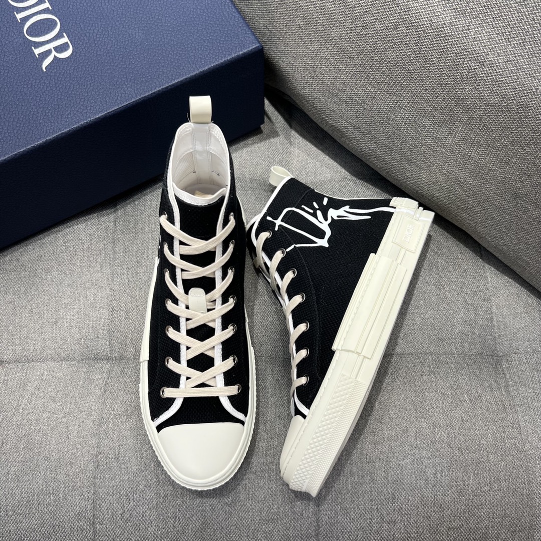 Christian Dior Women’s B23 Cactus Jack Dior High-Top Sneaker Black For Women CD