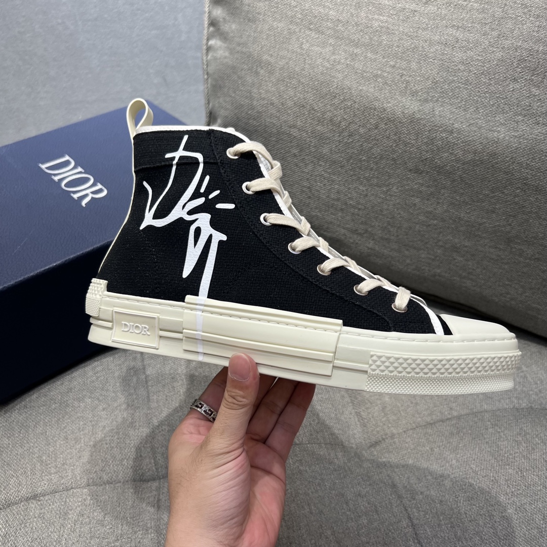 Christian Dior Women’s B23 Cactus Jack Dior High-Top Sneaker Black For Women CD