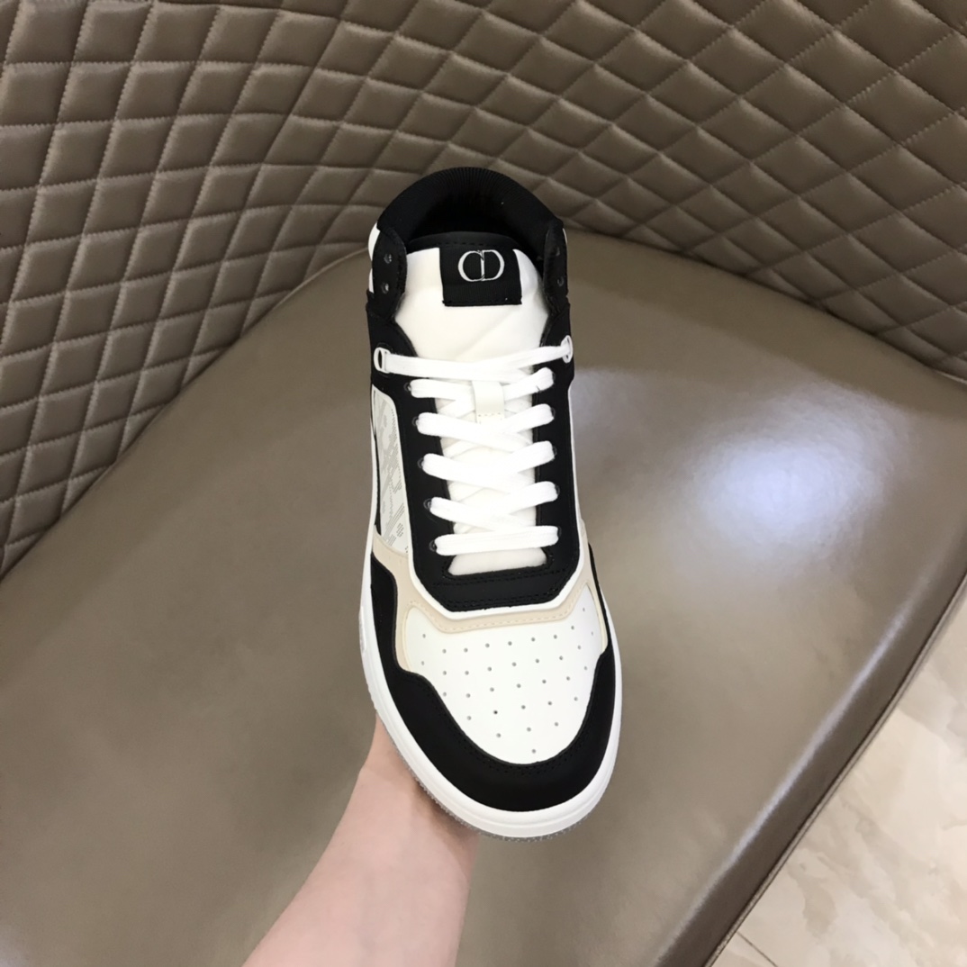 Christian Dior Women’s B27 High-Top Sneaker Black And White For Women CD